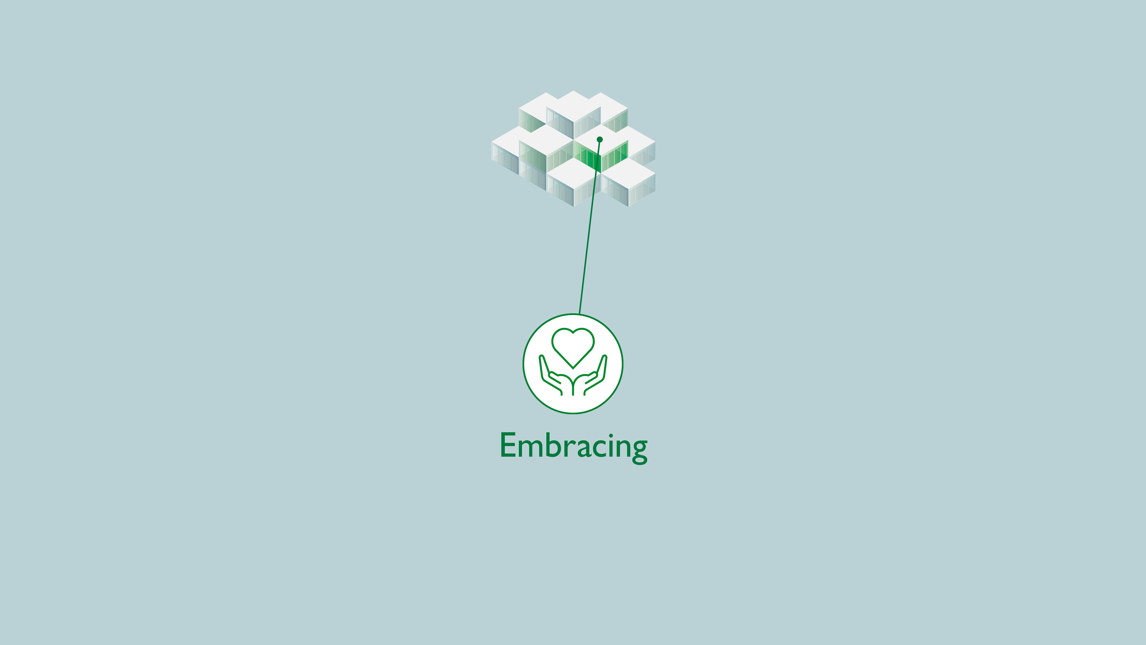 Strategie Kernbereich Embracing Reduziert Blau